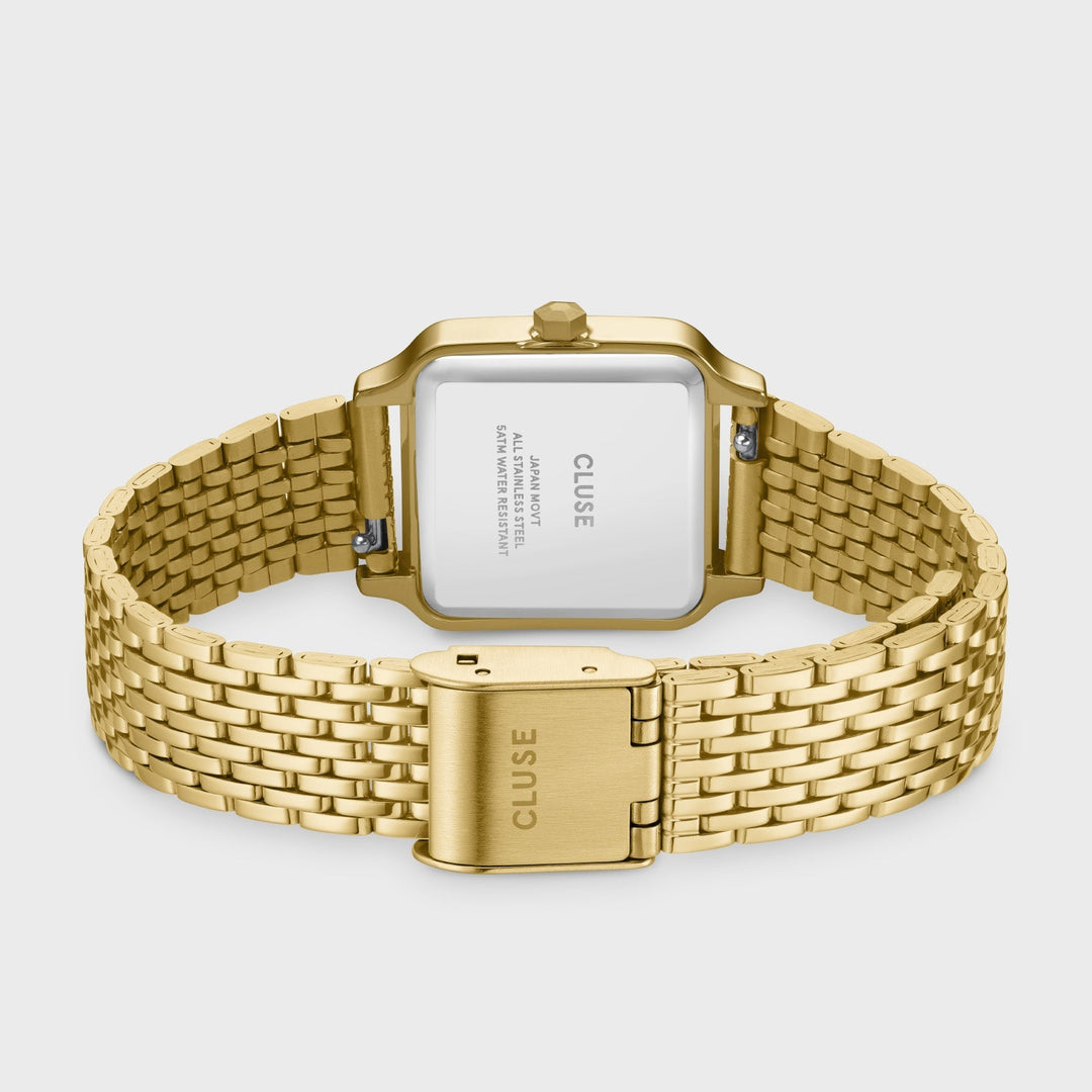 Gracieuse Petite Watch Steel, White, Gold Colour