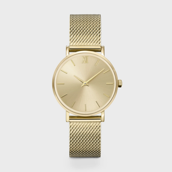 Minuit Watch Mesh, Full Gold Colour