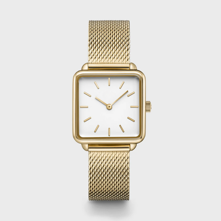 La Tétragone Watch Mesh, White, Gold Colour