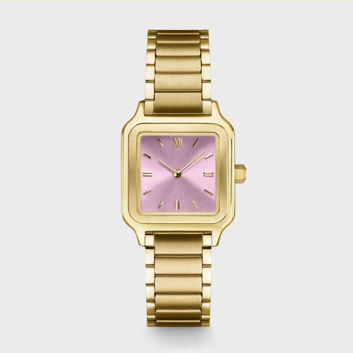 Gracieuse Petite Watch Steel, Mauve Pink, Gold Colour