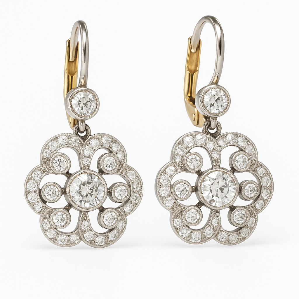 Vintage Mandala Crystal Earrings