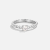 Milan Twisted Silver Crystal Ring