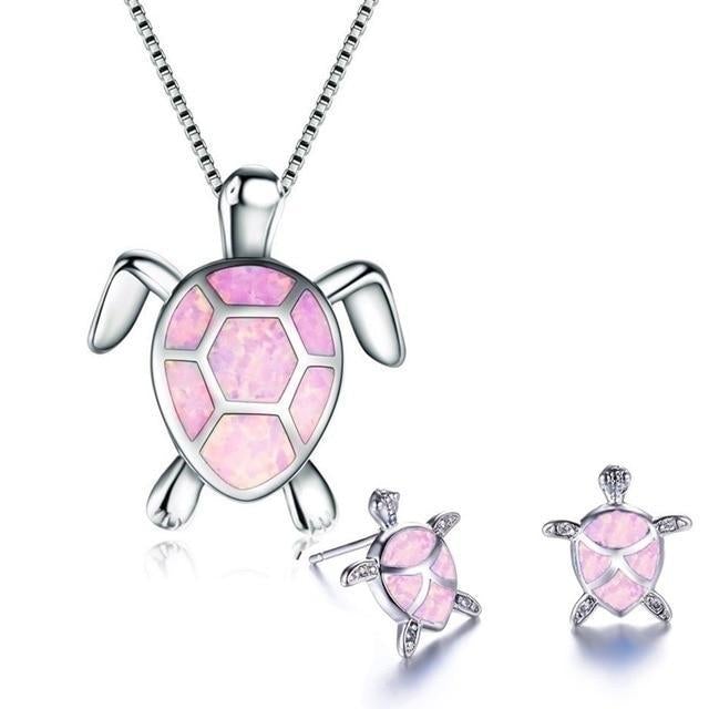Opal Sea Turtle Jewellery Set